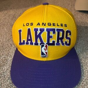Adidas Yellow and Purple Lakers Hat